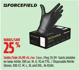 Canadian Tire Forcefield Disposable Nitrile Gloves, 100-Ct offer