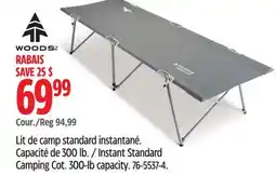Canadian Tire Woods Instant Standard Camping Cot offer