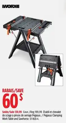 Canadian Tire Worx Pegasus Clamping Work Table and Sawhorse offer