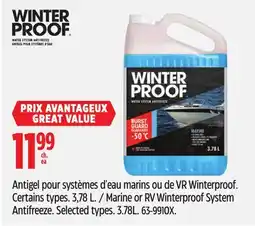 Canadian Tire Marine or RV Winterproof System Antifreeze offer