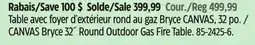 Canadian Tire CANVAS Bryce 32˝ Round Outdoor Gas Fire Table offer
