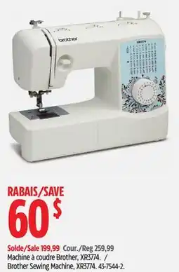 Canadian Tire Machine à coudre Brother XR5774 offer