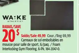 Canadian Tire Foam Interlocking Gym Flooring, 6-Pk offer