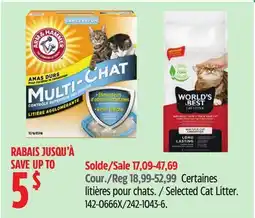 Canadian Tire Selected Cat Litter offer