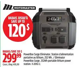 Canadian Tire Eliminator PowerBox Surge. MotoMaster offer