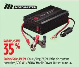 Canadian Tire MotoMaster 300W Mobile Power Outlet offer