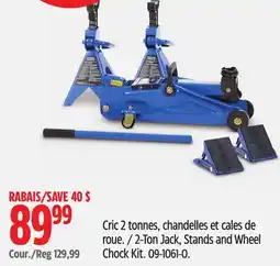 Canadian Tire Certified 2-Ton Jack, Stands and Wheel Chock Kit offer