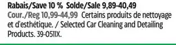 Canadian Tire Selected Car Cleaning and Detailing Products offer