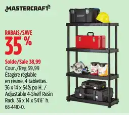 Canadian Tire Adjustable 4-Shelf Resin Rack offer