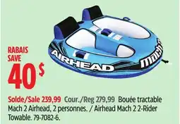 Canadian Tire Airhead Mach 2 2-Rider Towable offer