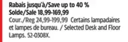 Canadian Tire NOMA Selected Desk and Floor Lamps offer