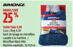 Canadian Tire SIMONIZ Microfibre Wash Mitt offer