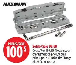 Canadian Tire 1⁄2˝ Drive Tire Change Kit, 9-Pc offer