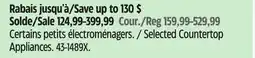 Canadian Tire Selected Countertop Appliances offer