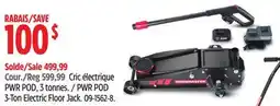 Canadian Tire PWR POD 3-Ton Electric Floor Jack offer