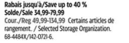 Canadian Tire Selected Storage Organization offer