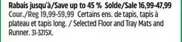 Canadian Tire Selected Floor and Tray Mats and Runner offer