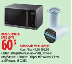Canadian Tire MASTER Chef Selected Fridges, Microwaves, Filters and Freezers offer