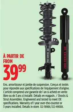 Canadian Tire Shocks & Strut Assemblies offer