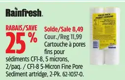 Canadian Tire Rainfresh CF1-8 5-Micron Fine Pore Sediment Cartridge, 2-Pk offer