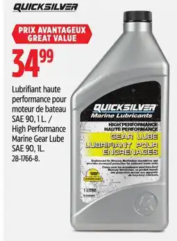 Canadian Tire Quicksilver High Performance Marine Gear Lube SAE 90 offer