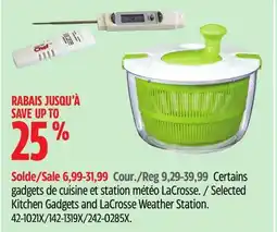 Canadian Tire Selected Kitchen Gadgets and LaCrosse Weather Station offer