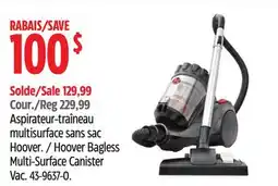 Canadian Tire Hoover Bagless Multi-Surface Canister Vac offer