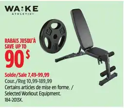 Canadian Tire Selected Workout Equipment offer