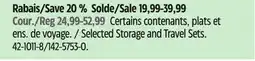 Canadian Tire Anchor Hocking Selected Storage and Travel Sets offer