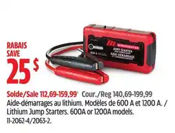 Canadian Tire MOTOMASTER Lithium Jump Starters offer