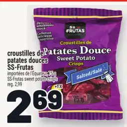 Metro CROUSTILLES DE PATATES DOUCES SS‑FRUTAS | SS-FRUTAS SWEET POTATO CRISPS offer