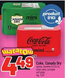 Metro COKE, CANADA DRY SOFT DRINK offer