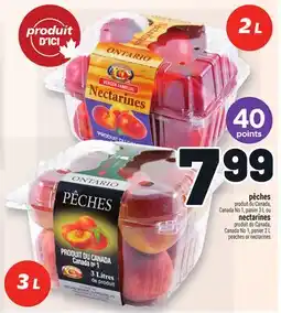Metro PÊCHES OU NECTARINES offer