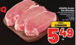 Metro CÔTELETTES DE PORC FRAIS DÉSOSSÉES | FRESH BONELESS PORK CHOPS offer
