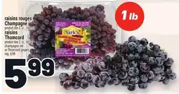 Metro RAISINS ROUGES CHAMPAGNE offer