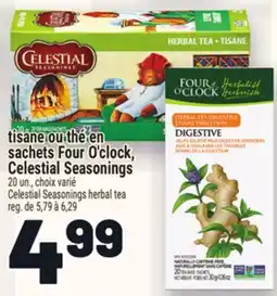 Metro TISANE OU THÉ EN SACHETS FOUR O'CLOCK, CELESTIAL SEASONINGS | CELESTIALSEASONINGS HERBAL TEA offer
