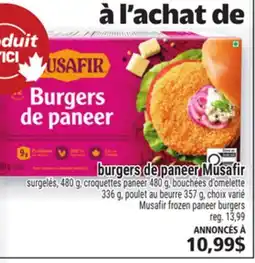 Metro BURGERS DE PANEER MUSAFIR offer