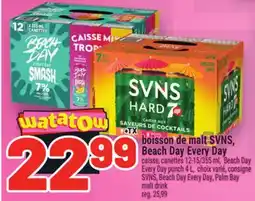 Metro BOISSON DE MALT SVNS, BEACHDAY EVERYDAY | SVNS, BEACHDAYEVERYDAY, PALMBAY MALT DRINK offer