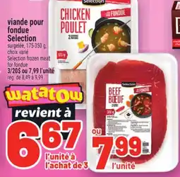 Metro VIANDE POUR FONDUE SELECTION | SELECTION FROZEN MEAT offer