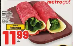 Metro ALOUETTES DE BOEUF FARCIES | STUFFED BEEF ALOUETTES offer