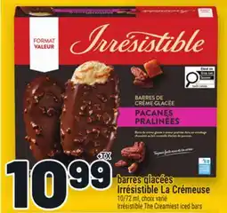 Metro BARRES GLACÉES IRRÉSISTIBLE LA CRÉMEUSE | IRRÉSISTIBLE THE CREAMIEST ICED BARS offer