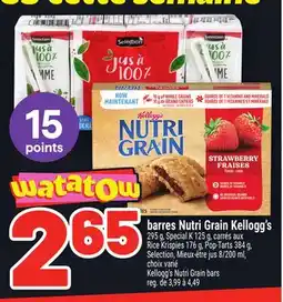 Metro BARRES NUTRIGRAIN KELLOGG'S | KELLOGG'S NUTRIGRAIN BARS offer