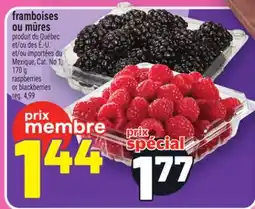 Metro FRAMBOISES OU MÛRES | RASPBERRIES OR BLACKBERRIES offer