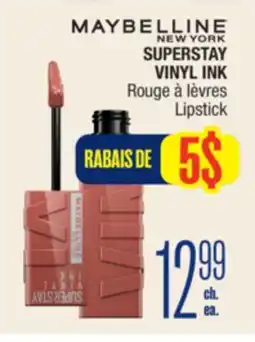Jean Coutu MAYBELLINE NEW YORK SUPERSTAY VINYL INK Lipstick offer