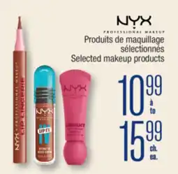 Jean Coutu NYX Selected makeup products offer