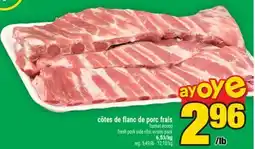 Super C côtes de flanc de porc frais | fresh pork side ribs, econo pack offer