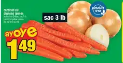 Super C carottes ou oignons jaunes | carrots or yellow onions offer