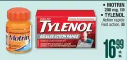 Jean Coutu MOTRIN, TYLENOL Fast action offer