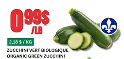 Marches Tau ZUCCHINI VERT BIOLOGIQUE offer