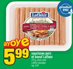Super C saucisses porc et boeuf Lafleur | Lafleur sausages offer